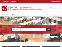 Tablet Screenshot of catalogue.unilim.fr